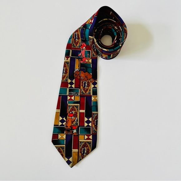 Hanna-Barbera Other - Vtg Hanna-Barbera Novelty Print Tie Snagglepuss Scooby Doo Augie Doggie Daddy